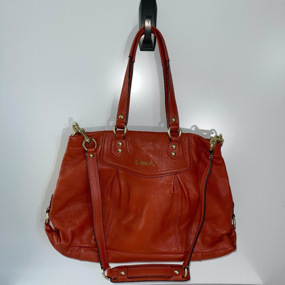 Coach Ashley Convertible Hobo in Burnt Orange‎